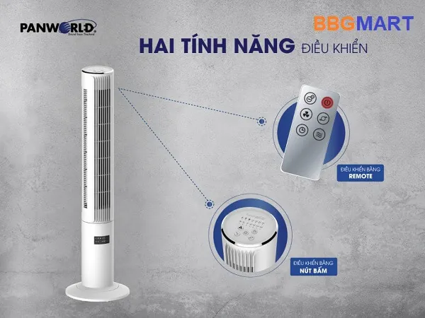 Quạt Tháp Panworld The Pure PW-22G (PW-L360) xoay 360°