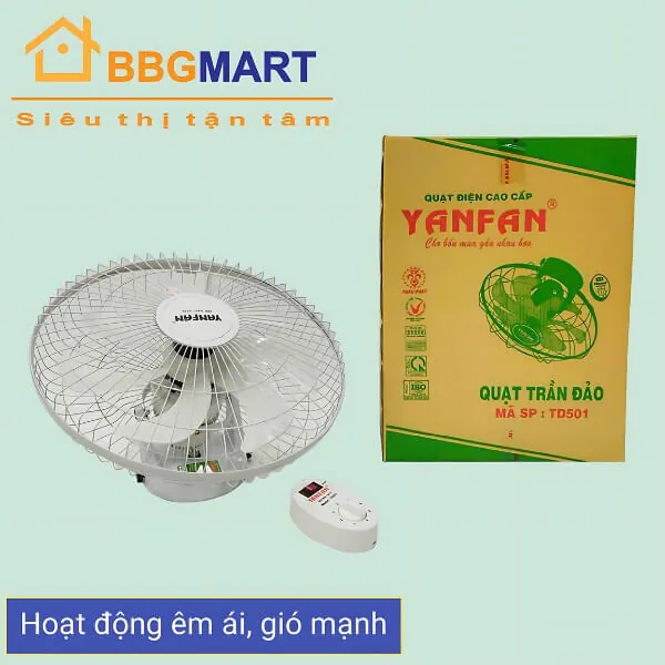 Quạt Trần Đảo Yanfan TD501 Công Suất 47W Bảo hành 24 tháng