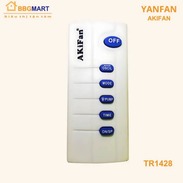 quạt treo tường AkiFan TR1428 điều khiển từ xa chính hãng