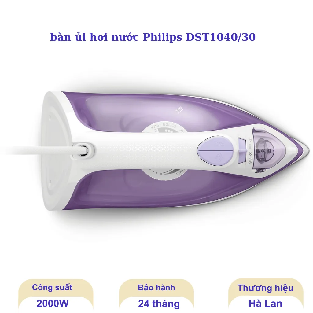 Bàn ủi hơi nước Philips DST1040/30 – Ủi nhanh, diệt khuẩn