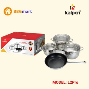 Bộ nồi chảo Lermat Kalpen L2Pro - 5 lớp 4 chiếc inox Giá Rẻ